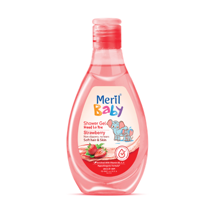 Meril Baby Shower Gel Head to Toe (Strawberry)